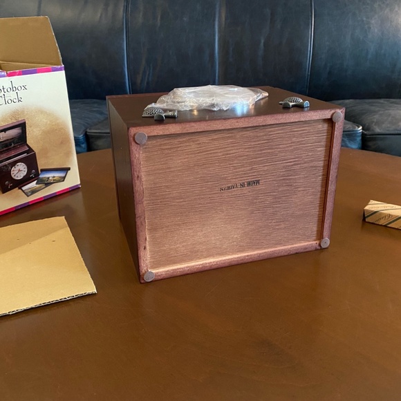 Vintage Wooden Photo Keepsake Box with Clock, Golf Themed (unused/unopened) - Picture 13 of 13